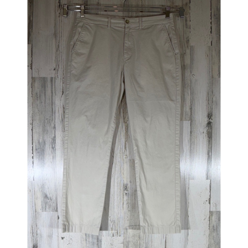 J Crew Factory Sutton Chino Pants 34x30 Beige Stone Straight Fit Neutral READ